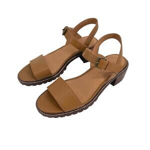 Madewell Women's 10 Brown Erin Chunky Lugsole Platform Strappy Sandals Resort